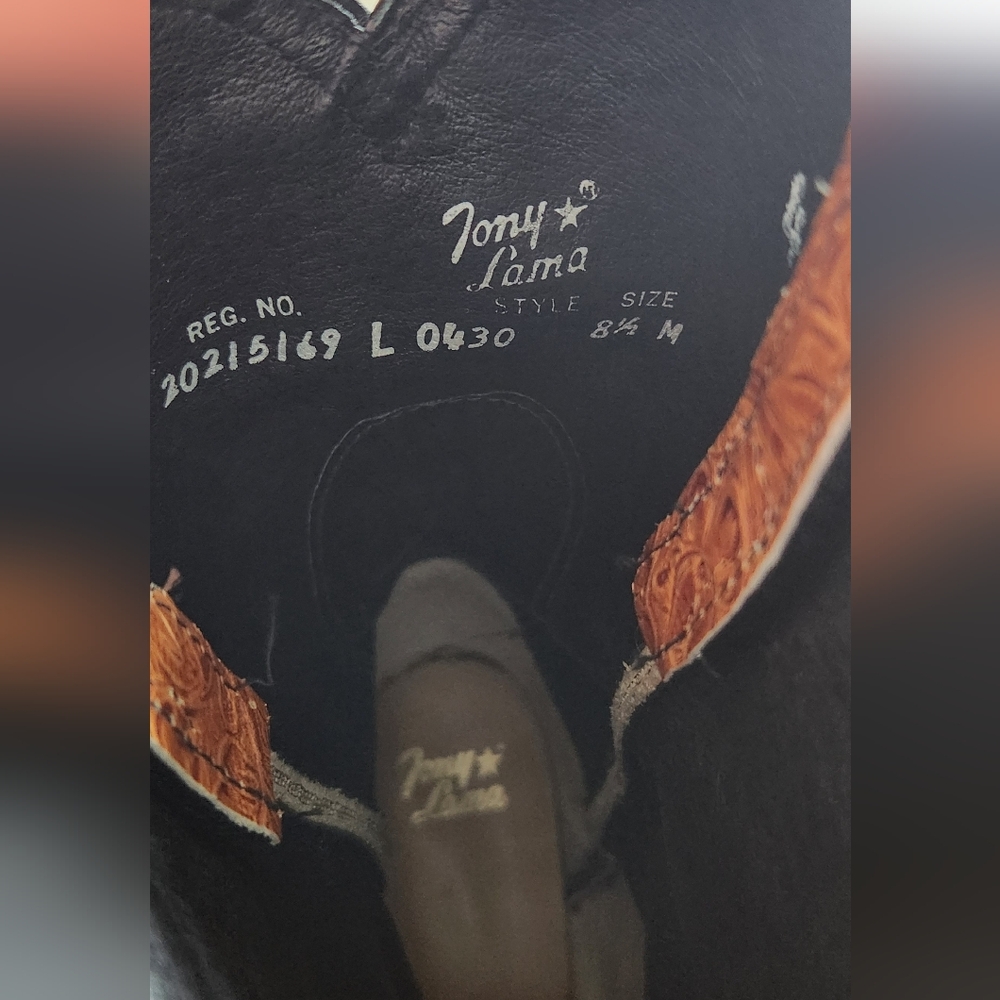 Tony Lama Cowboy Boots Size 8.5 - Picture 2 of 8